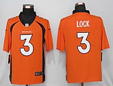 Nike Denver Broncos 3 Lock Orange NFL Draft First Round Pick Vapor Untouchable Limited Jersey,baseball caps,new era cap wholesale,wholesale hats